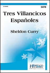 Tres Villancicos Espanoles SATB choral sheet music cover Thumbnail